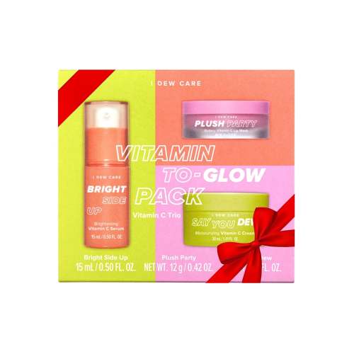 I DEW CARE Korean Skin Care Set - Vitamin To Glow Pack | Travel Size Skincare Gift Set for Teen Girls, Niacinamide & Vitamin C, Christmas Gift Sets for Women, Glass Skin, Vegan, Cruelty Free