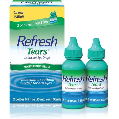 Refresh Tears, Lubricant Eye Drops, 2 Bottles .5 fl oz (15 ml)